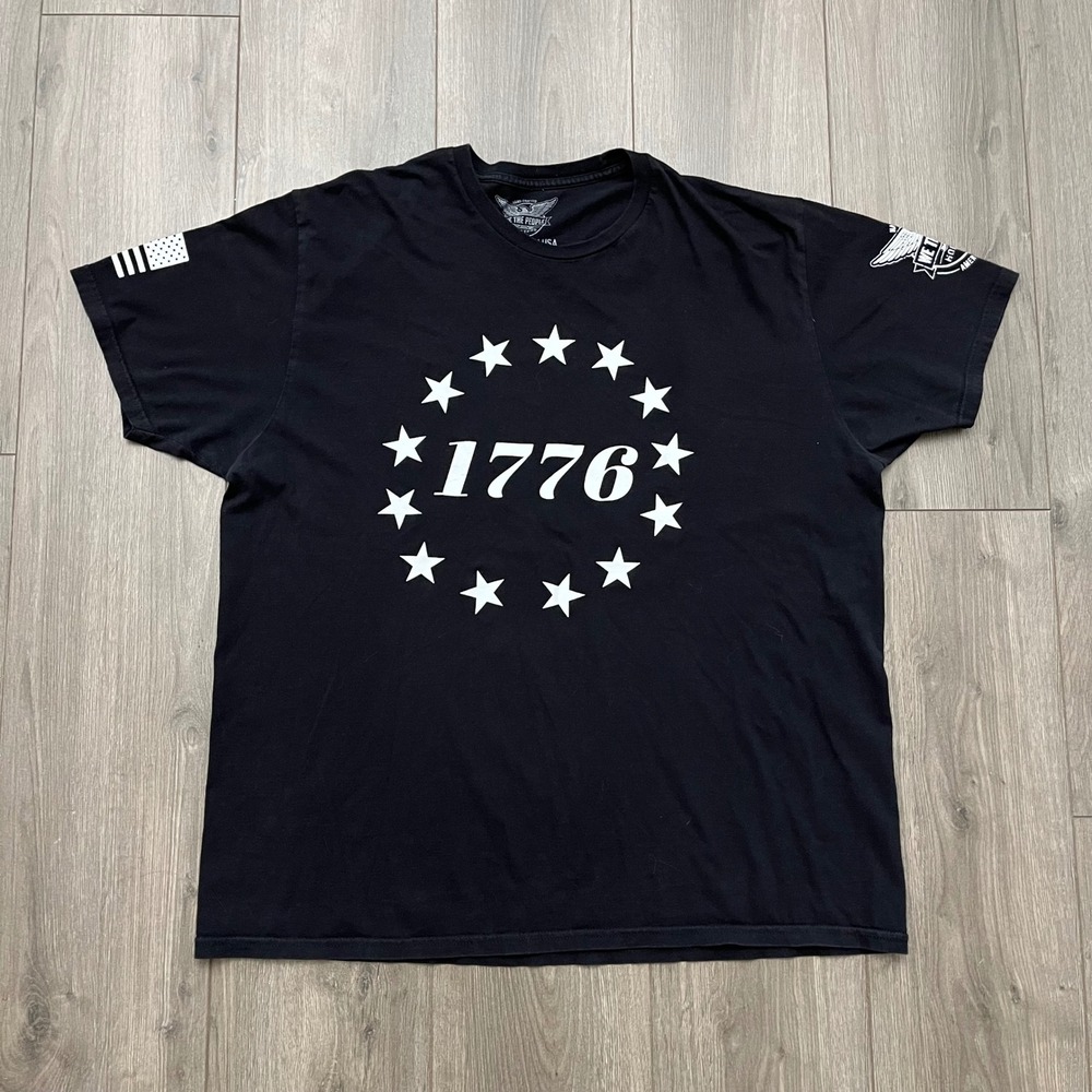 We The People Holsters Mens 1776 Patriotic Graphic T-Shirt Black XXL Made in USA